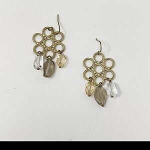 Elegant Gold and Crystal Earrings